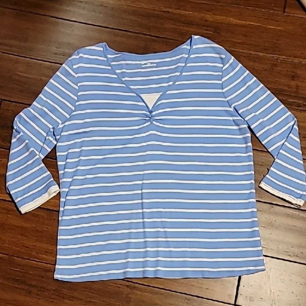 Blue Striped Women's Top